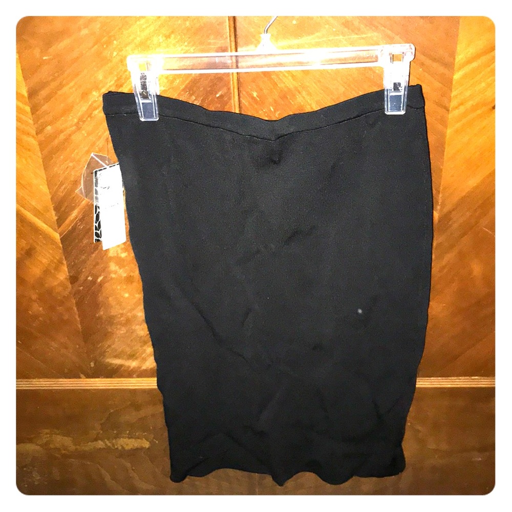 Pencil black knee length skirt